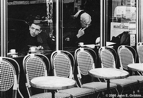 vintage bandw three friends at a paris cafe - A friendship of three .